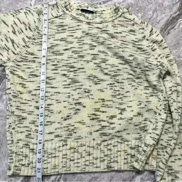 J.Crew Speckled Cotton Sweater Womens Size Large Pullover Cream Gray Style H4658 - Picture 4 of 9